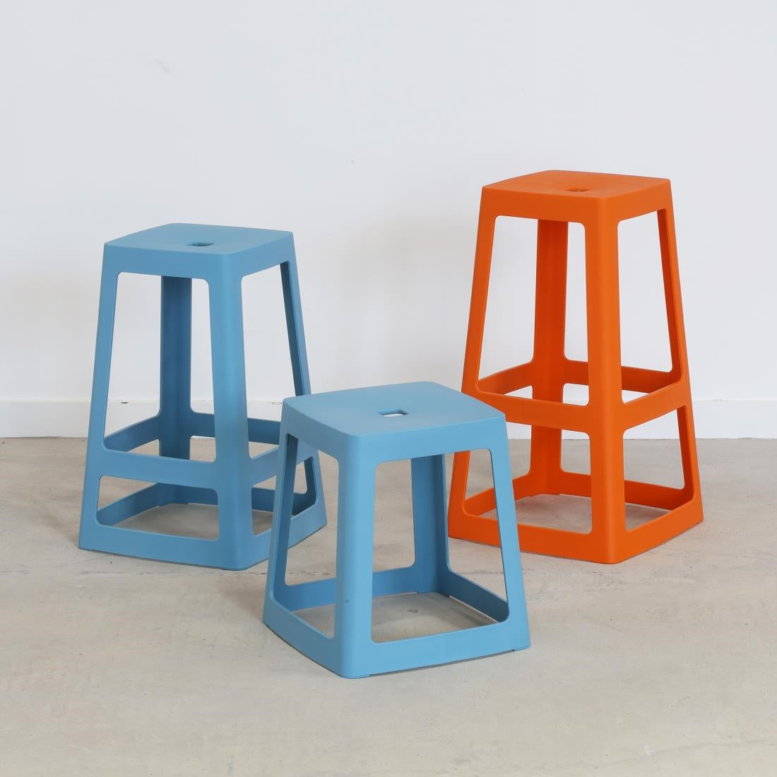 Origin Base Stool Pastel Blue 400x400x440mm (2 Pack)