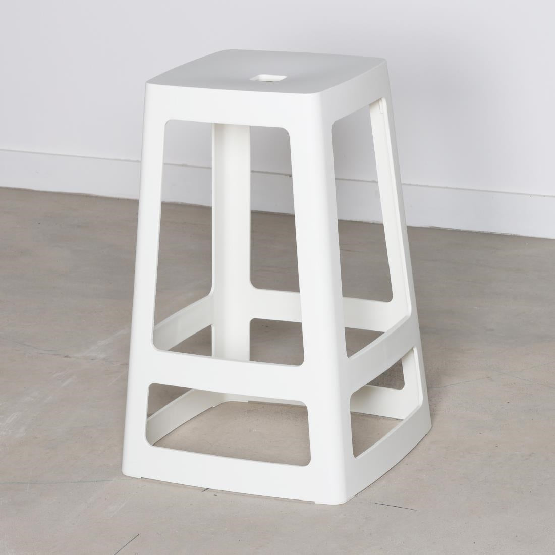 Origin Base Mid Stool Traffic White 430x430x650mm (2 Pack)