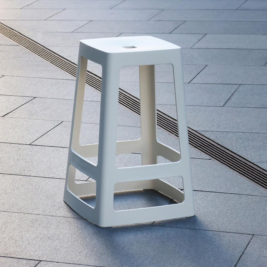 Origin Base Mid Stool Traffic White 430x430x650mm (2 Pack)