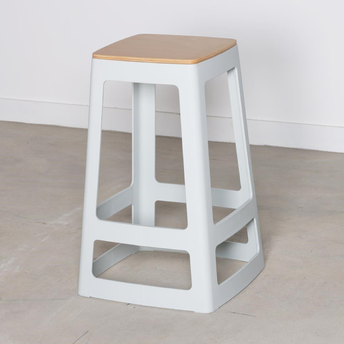 Origin Base Mid Stool Light Grey 430x430x560mm (2 Pack)