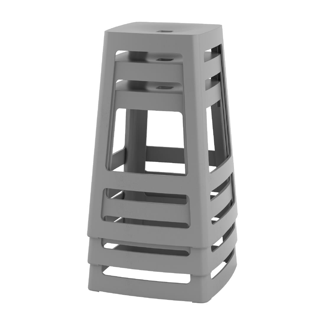 Origin Base Mid Stool Mouse Grey 430x430x560mm (2 Pack)