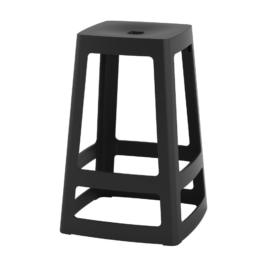 Origin Base Mid Stool Traffic Black 430x430x560mm (2 Pack)