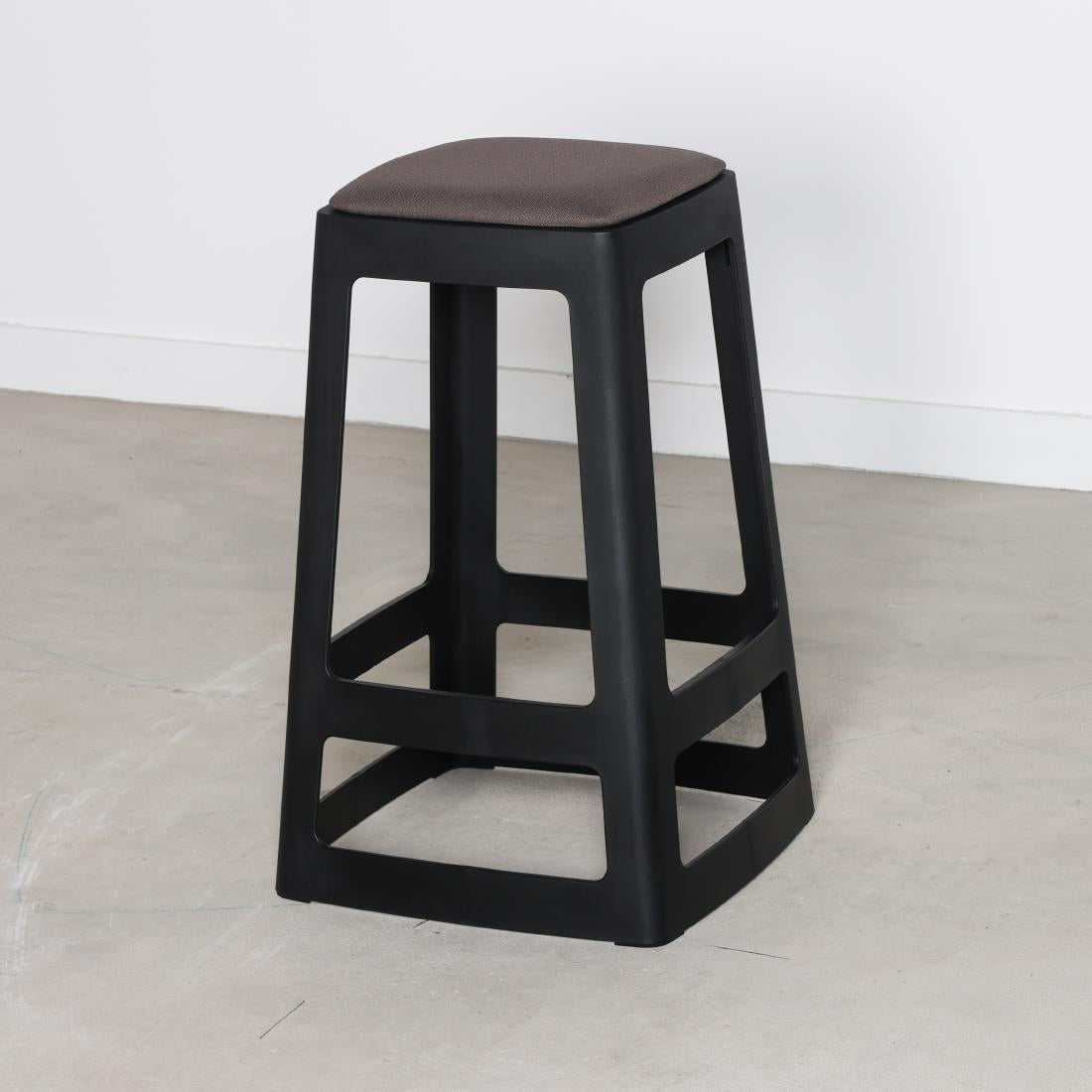 Origin Base Mid Stool Traffic Black 430x430x560mm (2 Pack)