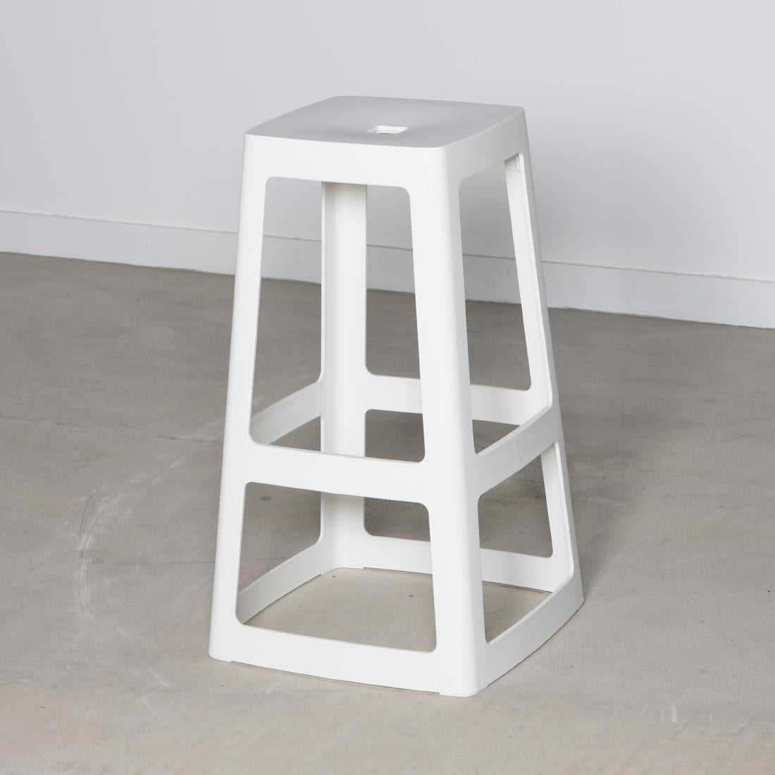 Origin Base High Stool Traffic White 440x440x750mm (2 Pack)