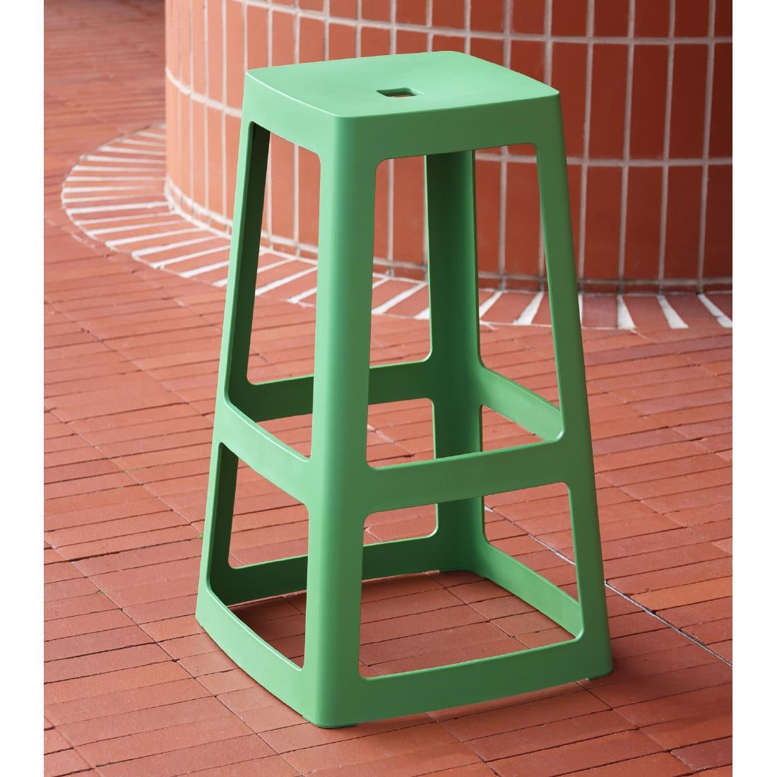 Origin Base High Stool May Green 450x450x750mm (2 Pack)