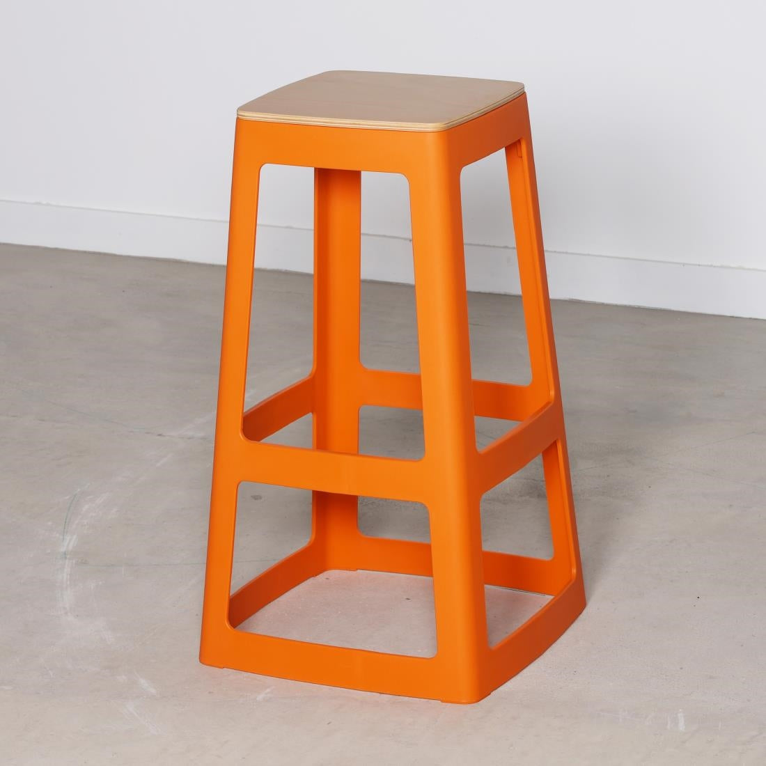 Origin Base High Stool Signal Orange 450x450x750mm (2 Pack)