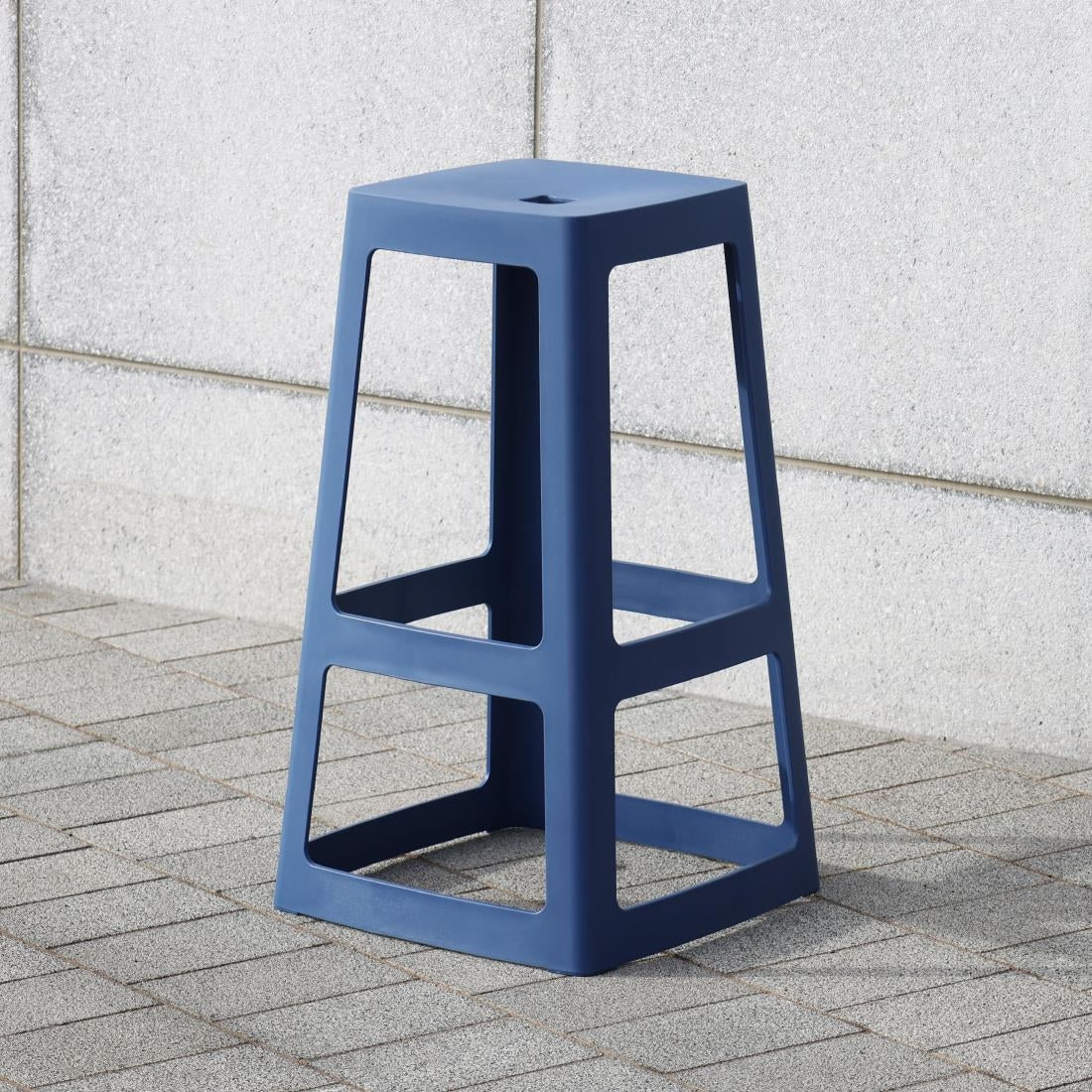 Origin Base High Stool Violet Blue 450x450x750mm (2 Pack)
