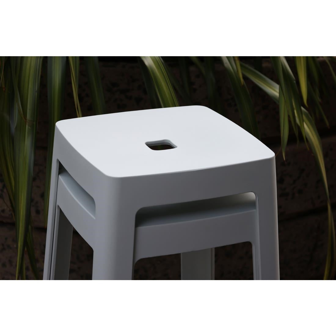 Origin Base High Stool Light Grey 450x450x750mm (2 Pack)