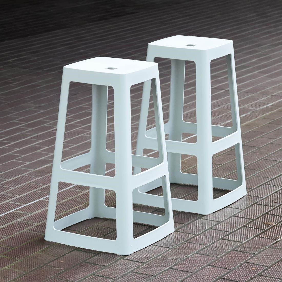 Origin Base High Stool Light Grey 450x450x750mm (2 Pack)