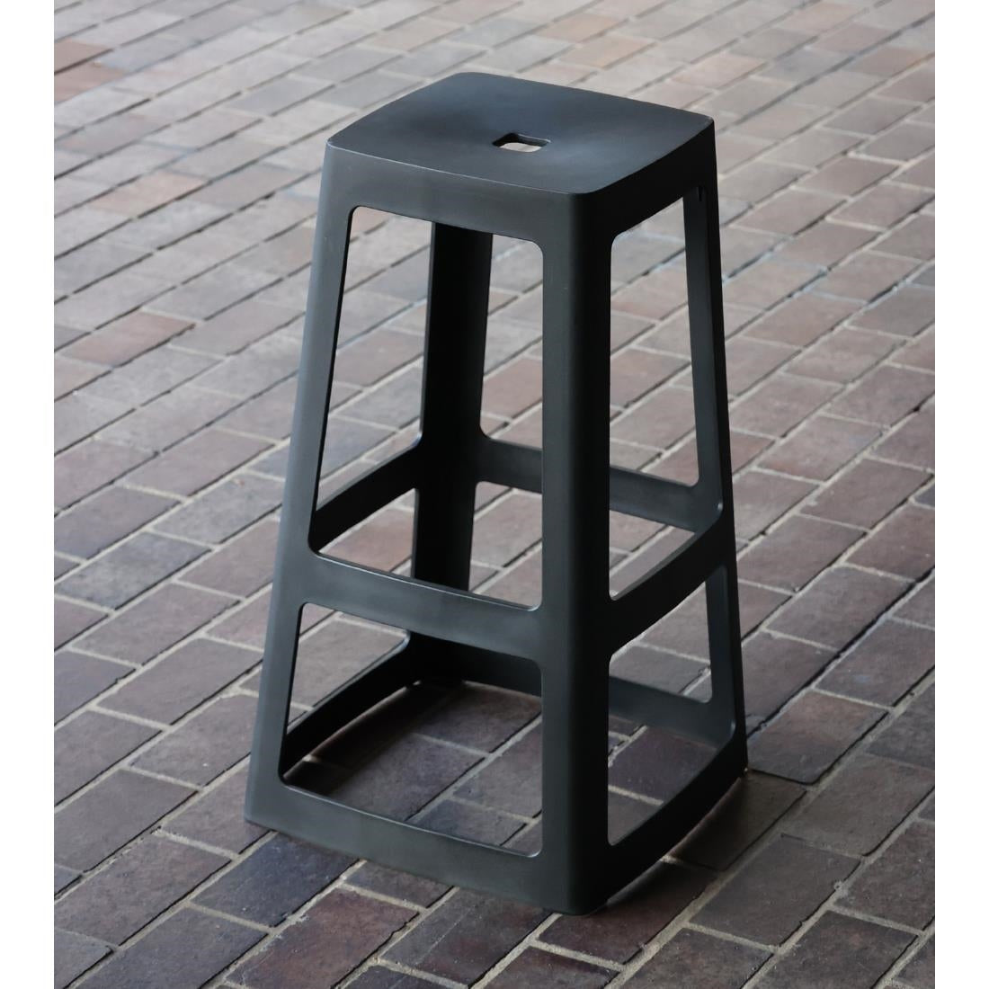 Origin Base High Stool Traffic Black 450x450x750mm (2 Pack)