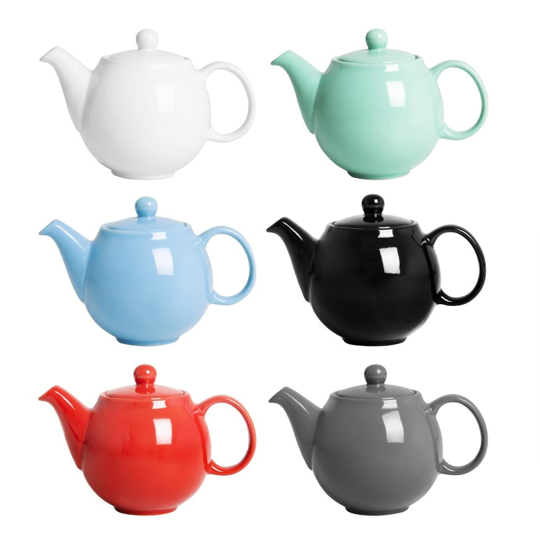 Olympia Cafe Teapots White 450ml (2 Pack)