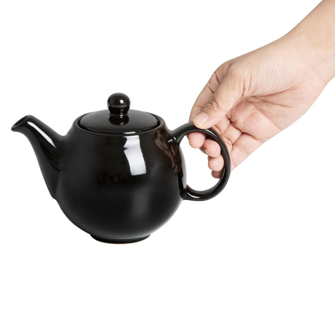 Olympia Cafe Teapots Black 450ml (2 Pack)