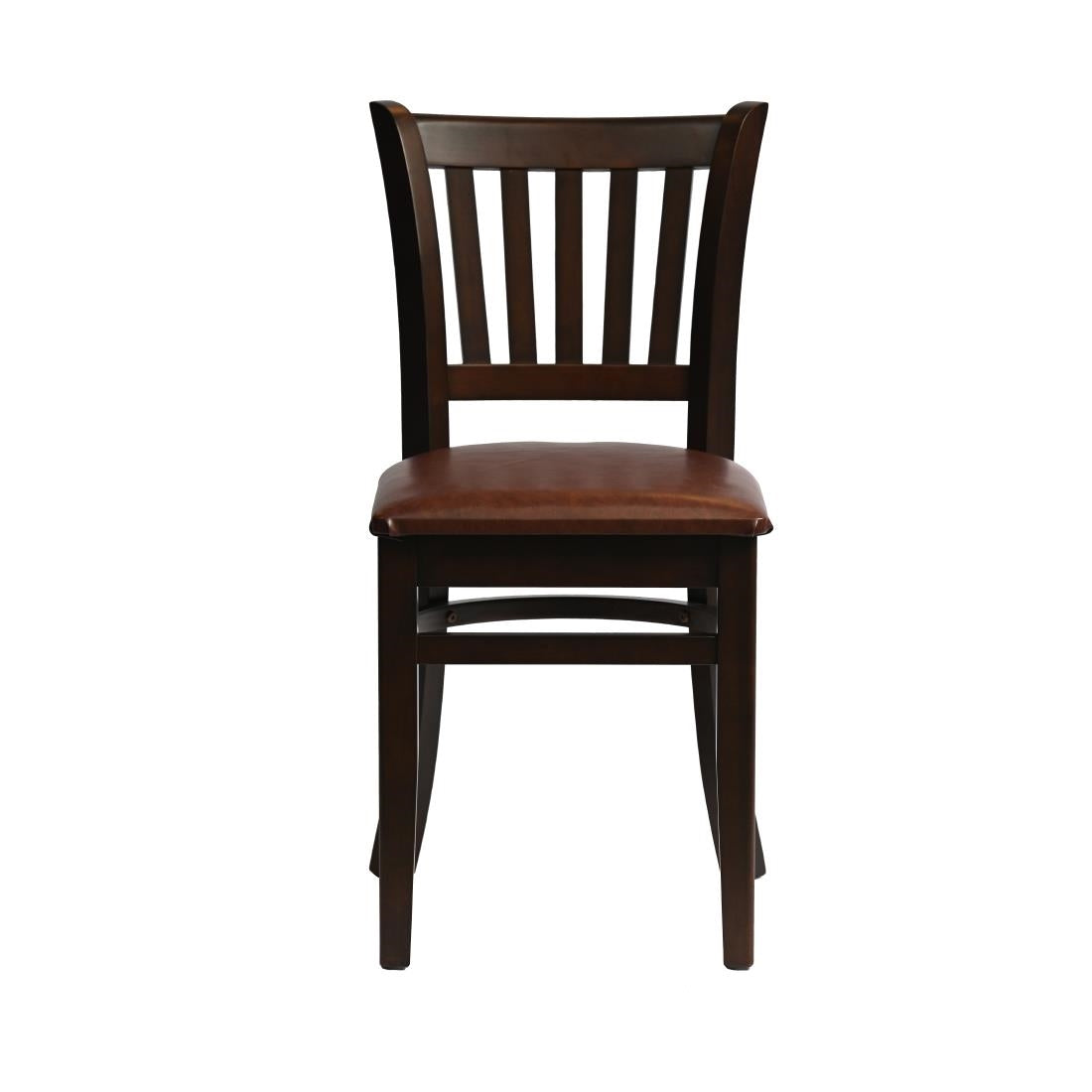 Manhattan Dining Chairs in Dark Walnut with Bison Espresso Seat (2 Pack)