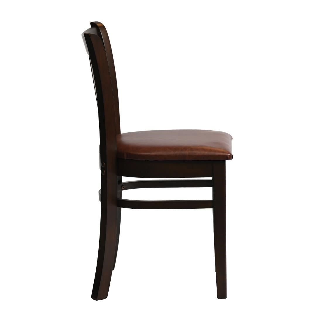 Manhattan Dining Chairs in Dark Walnut with Bison Espresso Seat (2 Pack)