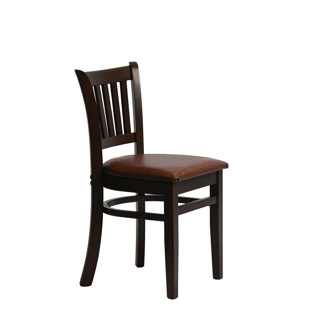 Manhattan Dining Chairs in Dark Walnut with Bison Espresso Seat (2 Pack)