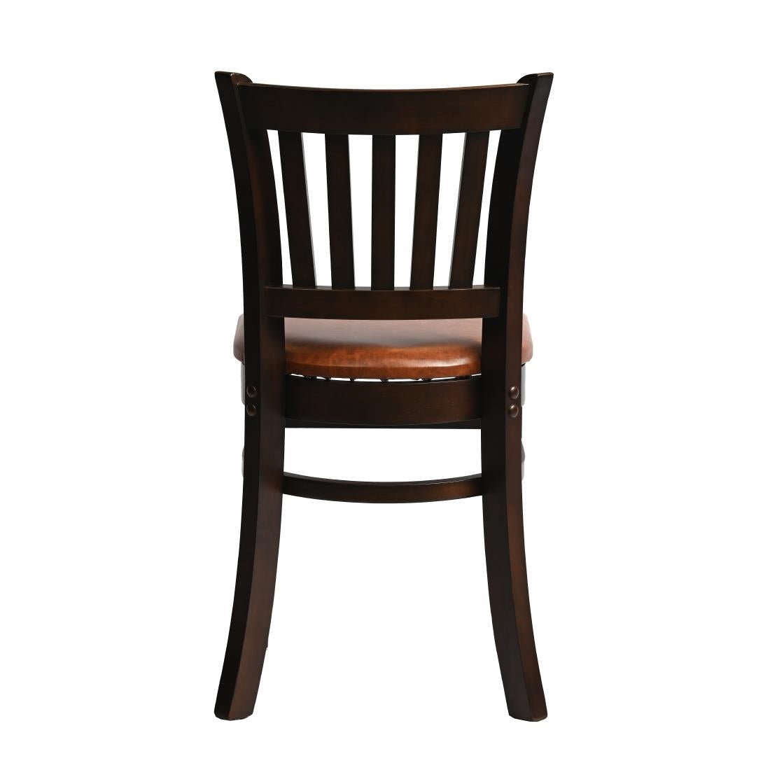 Manhattan Dining Chairs in Dark Walnut with Bison Tan Seat (2 Pack)
