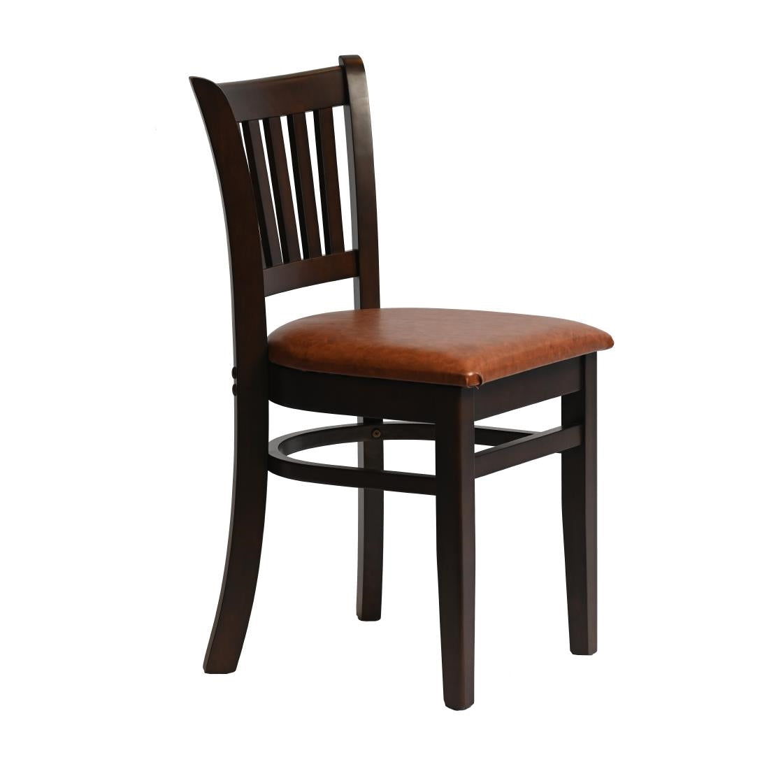 Manhattan Dining Chairs in Dark Walnut with Bison Tan Seat (2 Pack)