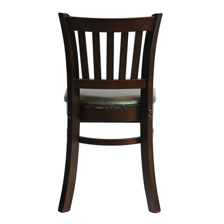 Manhattan Dining Chairs in Dark Walnut with Bison Cedar Seat (2 Pack)