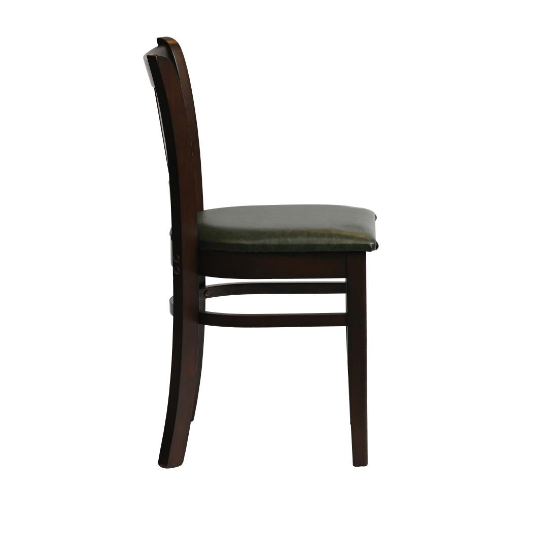 Manhattan Dining Chairs in Dark Walnut with Bison Cedar Seat (2 Pack)