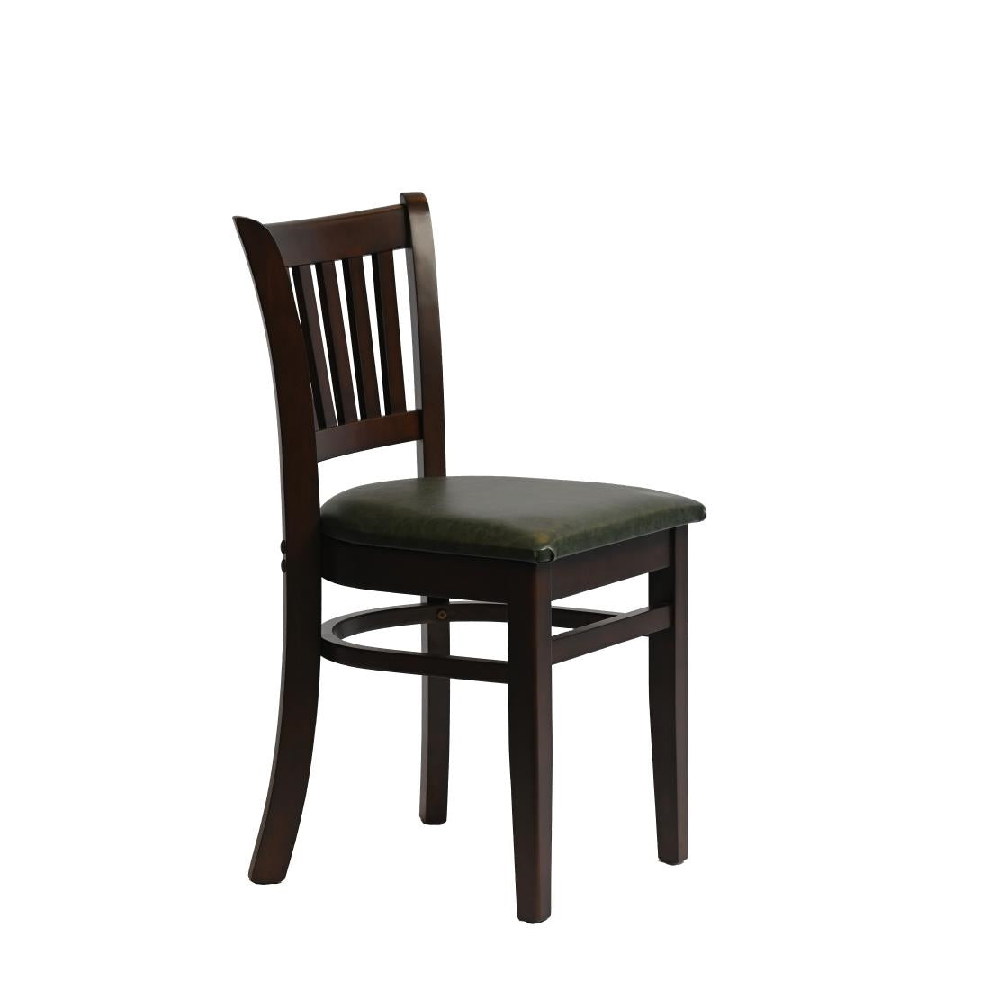 Manhattan Dining Chairs in Dark Walnut with Bison Cedar Seat (2 Pack)