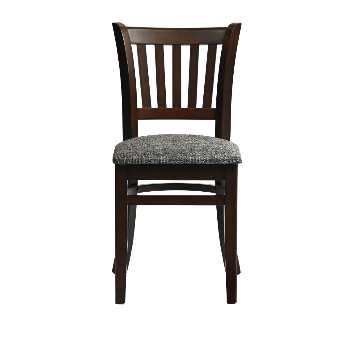 Manhattan Dining Chairs in Dark Walnut with Shetland Smoke Seat (2 Pack)