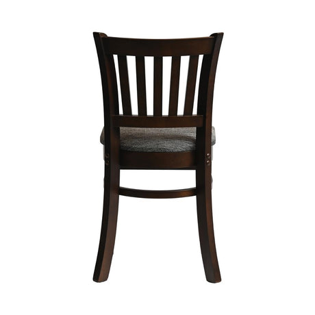 Manhattan Dining Chairs in Dark Walnut with Shetland Smoke Seat (2 Pack)
