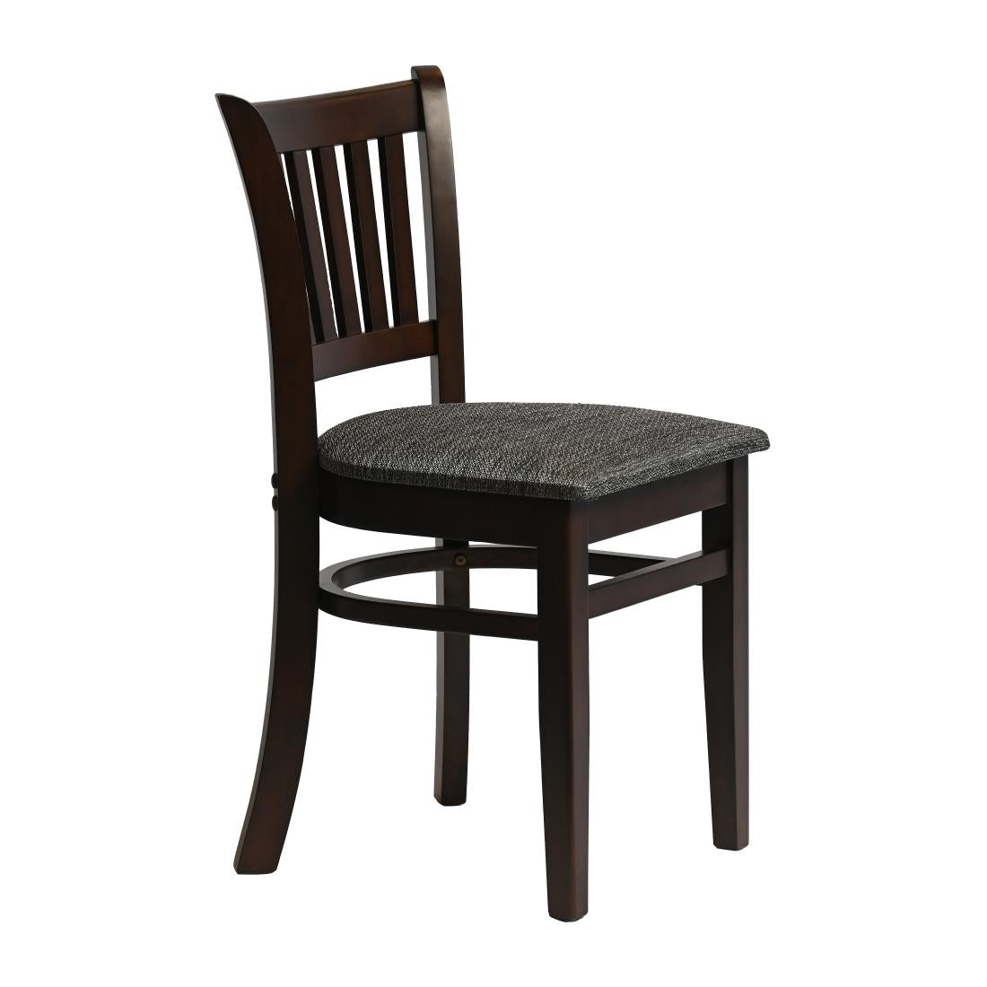 Manhattan Dining Chairs in Dark Walnut with Shetland Smoke Seat (2 Pack)