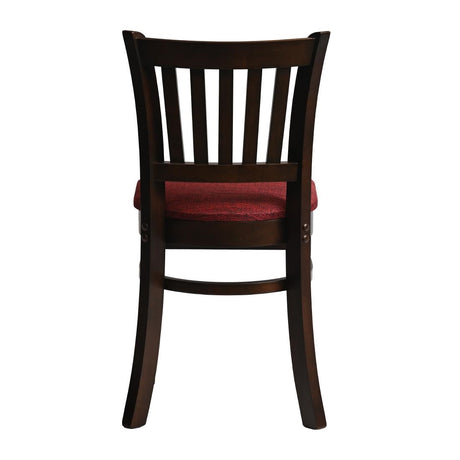 Manhattan Dining Chairs in Dark Walnut with Shetland Scarlett Seat (2 Pack)