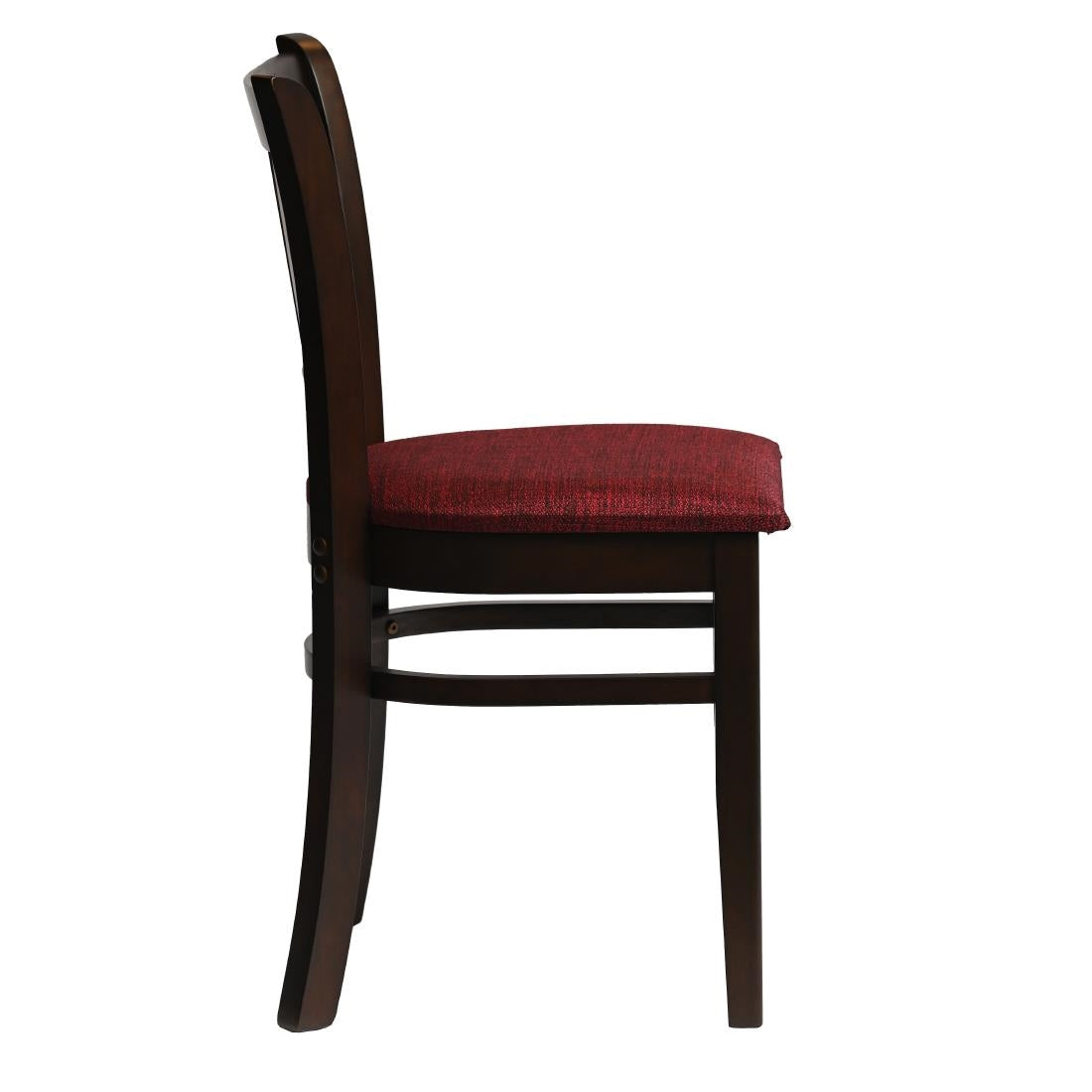 Manhattan Dining Chairs in Dark Walnut with Shetland Scarlett Seat (2 Pack)