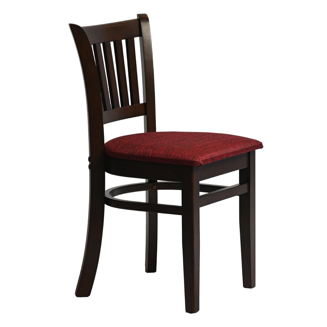 Manhattan Dining Chairs in Dark Walnut with Shetland Scarlett Seat (2 Pack)