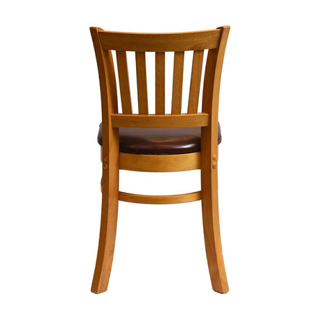 Manhattan Dining Chairs in Soft Oak with Bison Espresso Seat (2 Pack)
