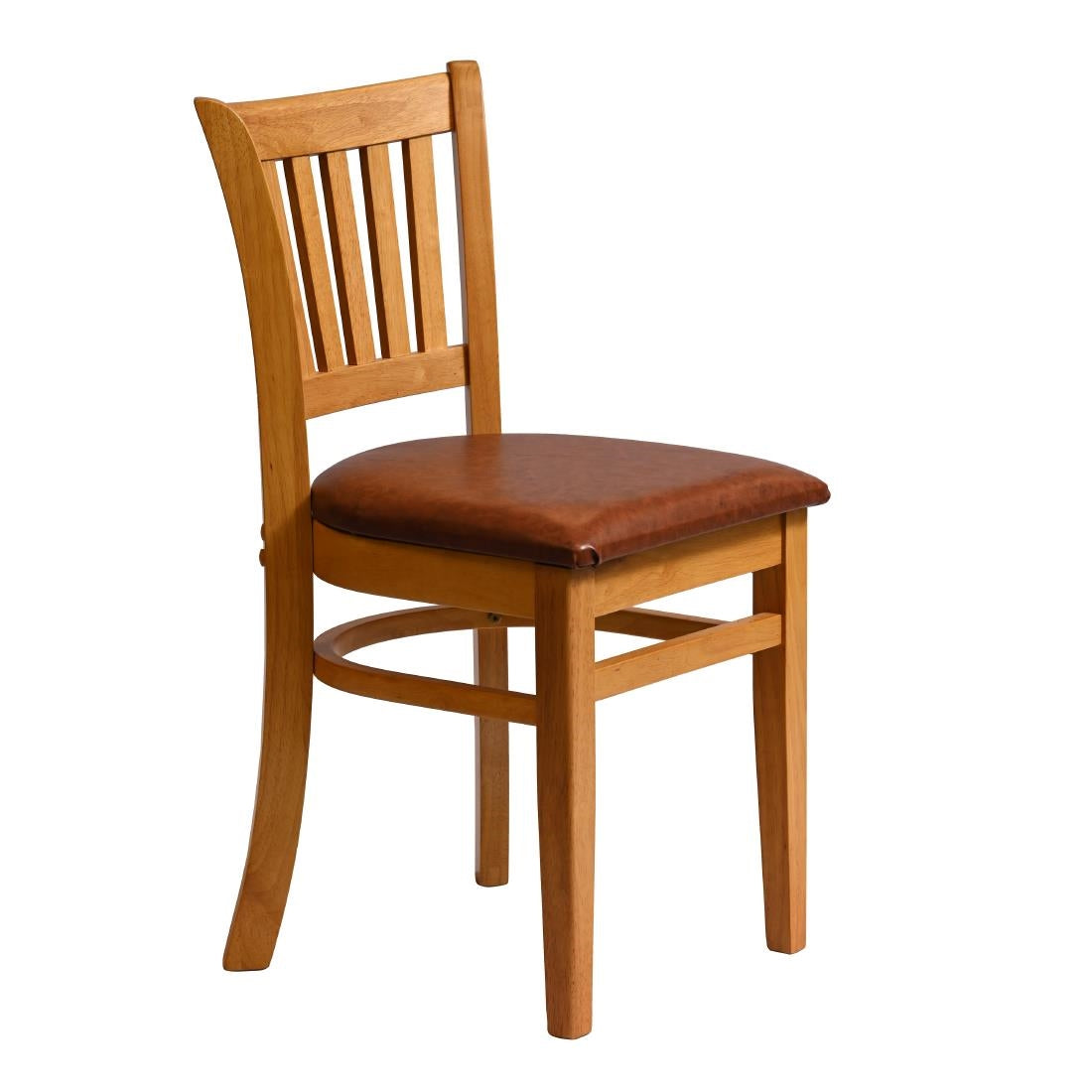 Manhattan Dining Chairs in Soft Oak with Bison Bordeaux Seat (2 Pack)
