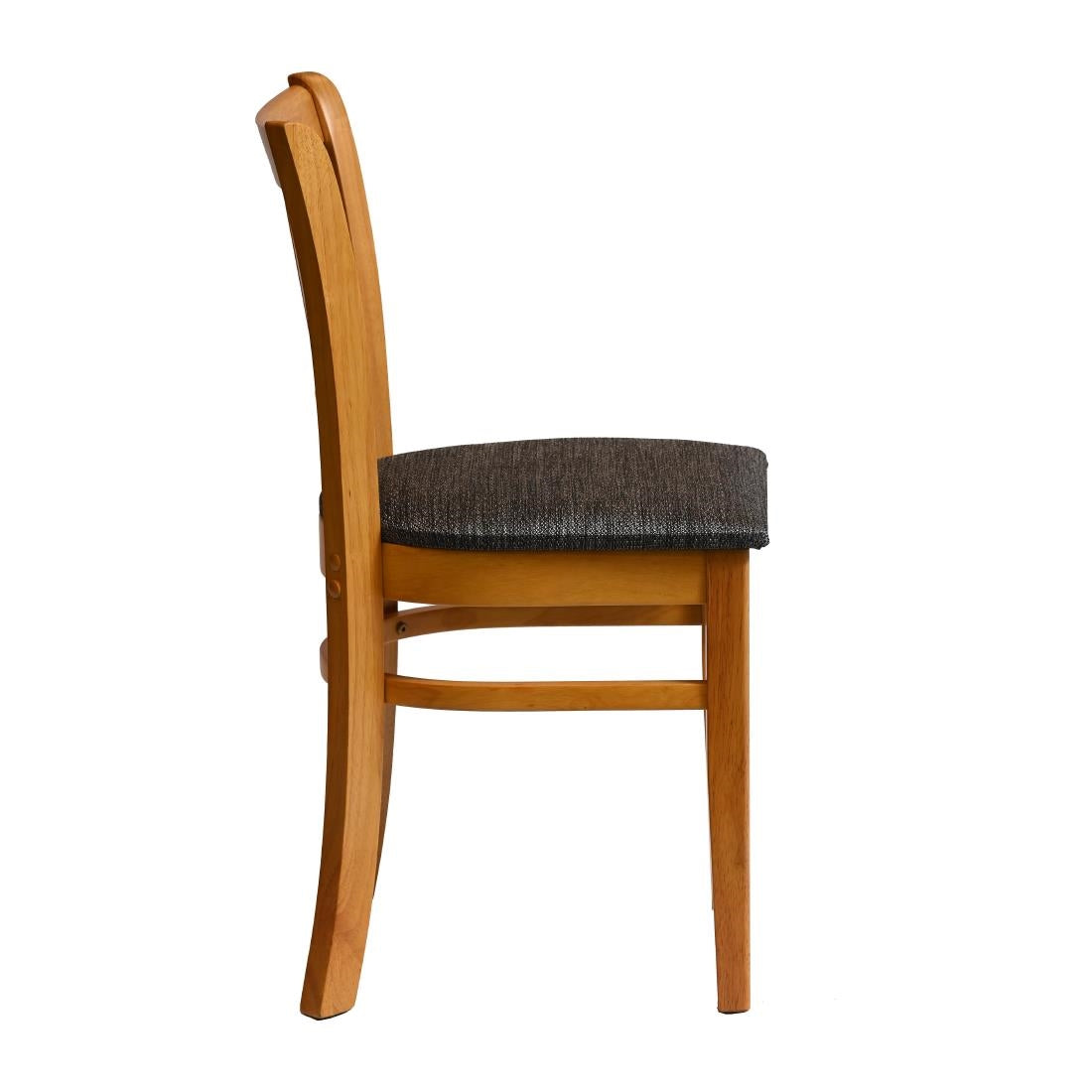 Manhattan Dining Chairs in Soft Oak with Shetland Smoke Seat (2 Pack)