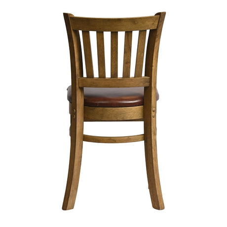 Manhattan Dining Chairs in Weathered Oak with Bison Espresso Seat (2 Pack)