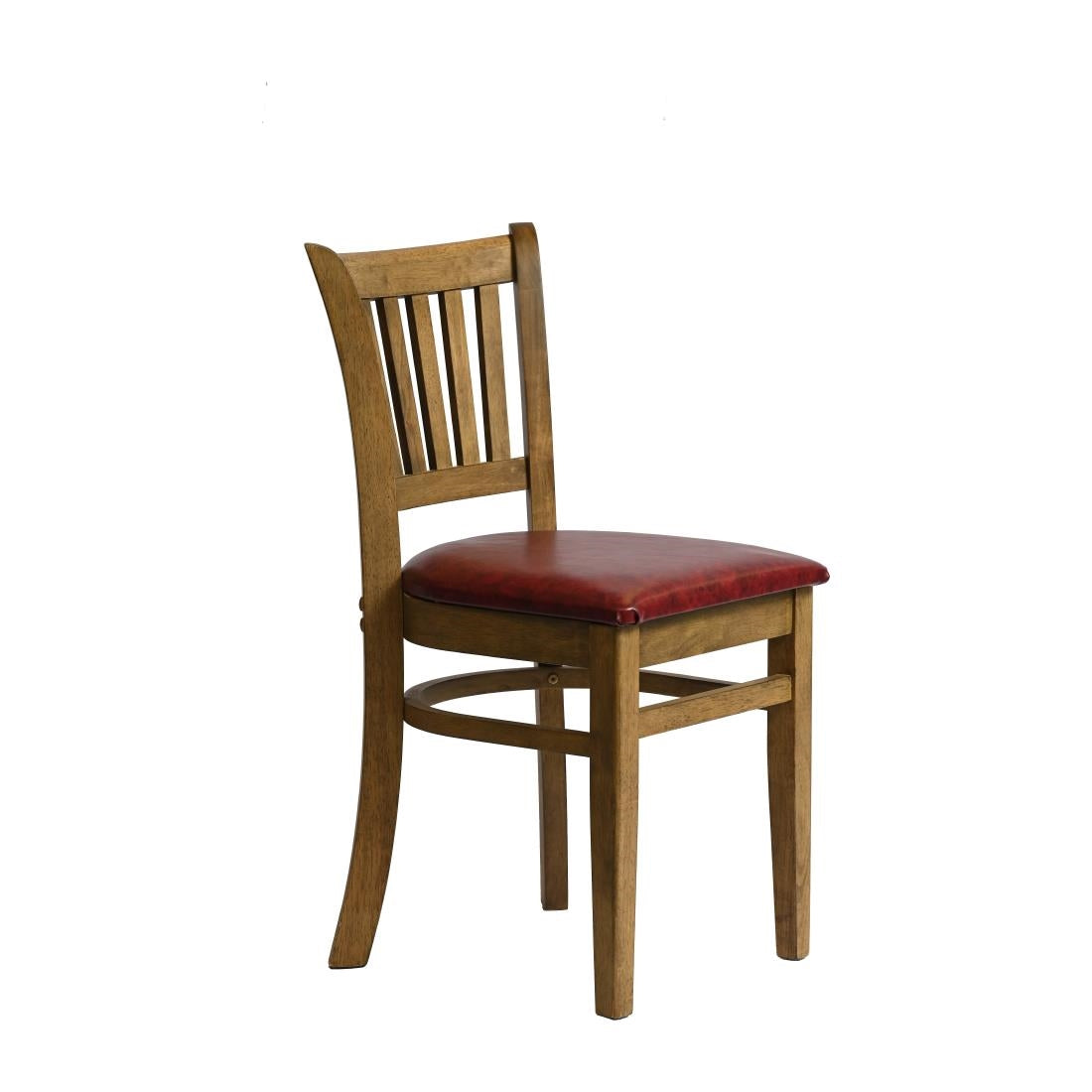 Manhattan Dining Chairs in Weathered Oak with Bison Bordeaux Seat (2 Pack)
