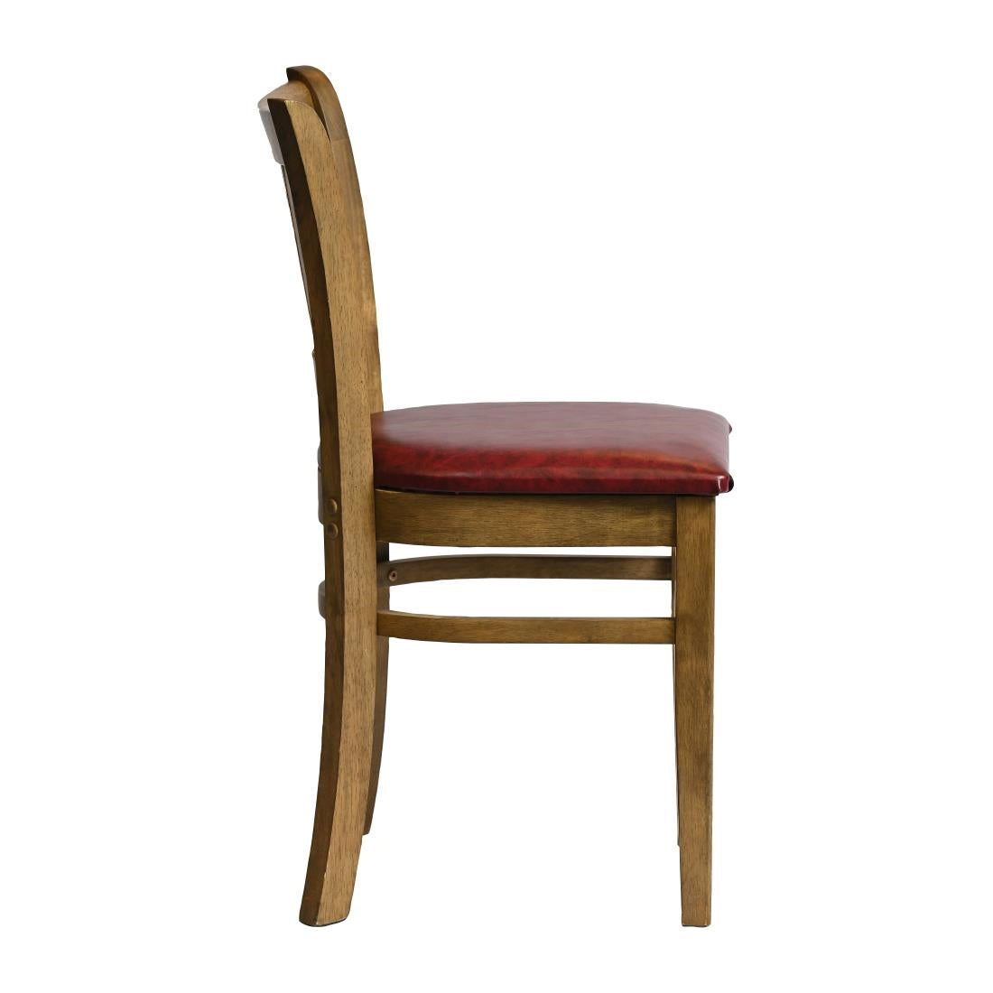 Manhattan Dining Chairs in Weathered Oak with Bison Bordeaux Seat (2 Pack)