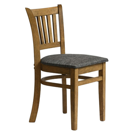 Manhattan Dining Chairs in Weathered Oak with Shetland Smoke Seat (2 Pack)