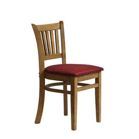 Manhattan Dining Chairs in Weathered Oak with Shetland Scarlett Seat (2 Pack)