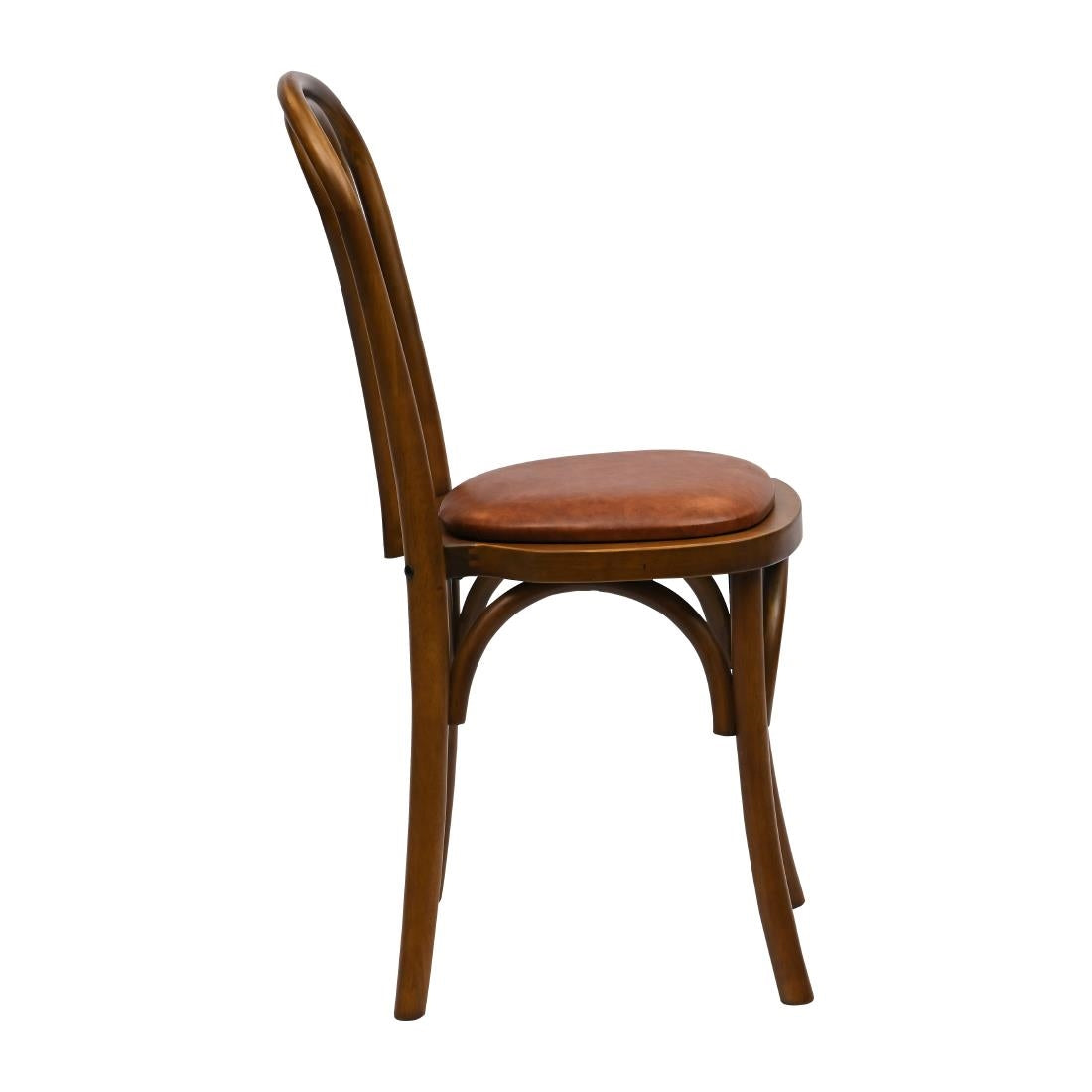 Hoop Back Dining Chairs in Weathered Oak with Bison Tan Seat (2 Pack)