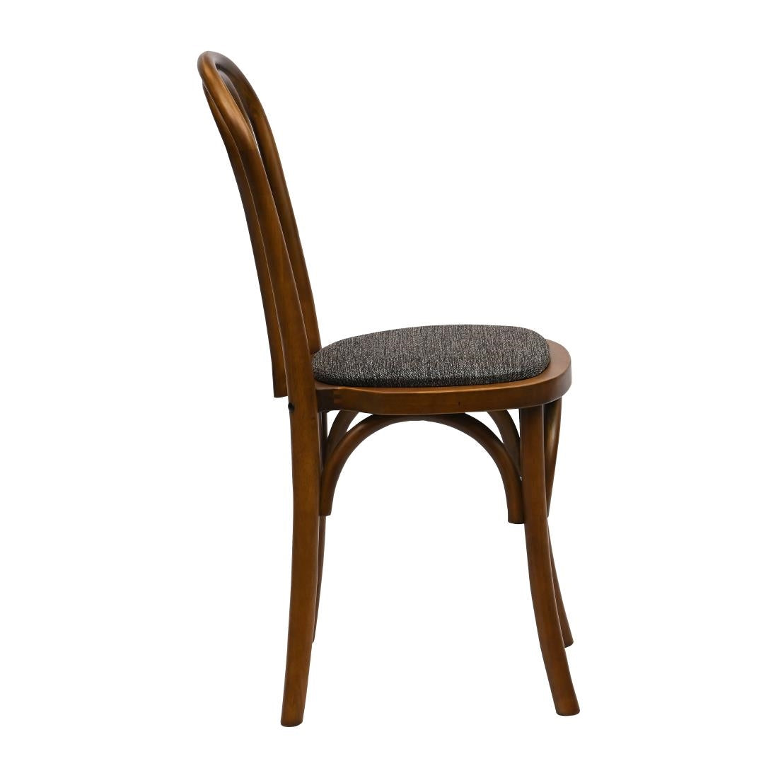 Hoop Back Dining Chairs in Weathered Oak with Shetland Smoke Seat (2 Pack)