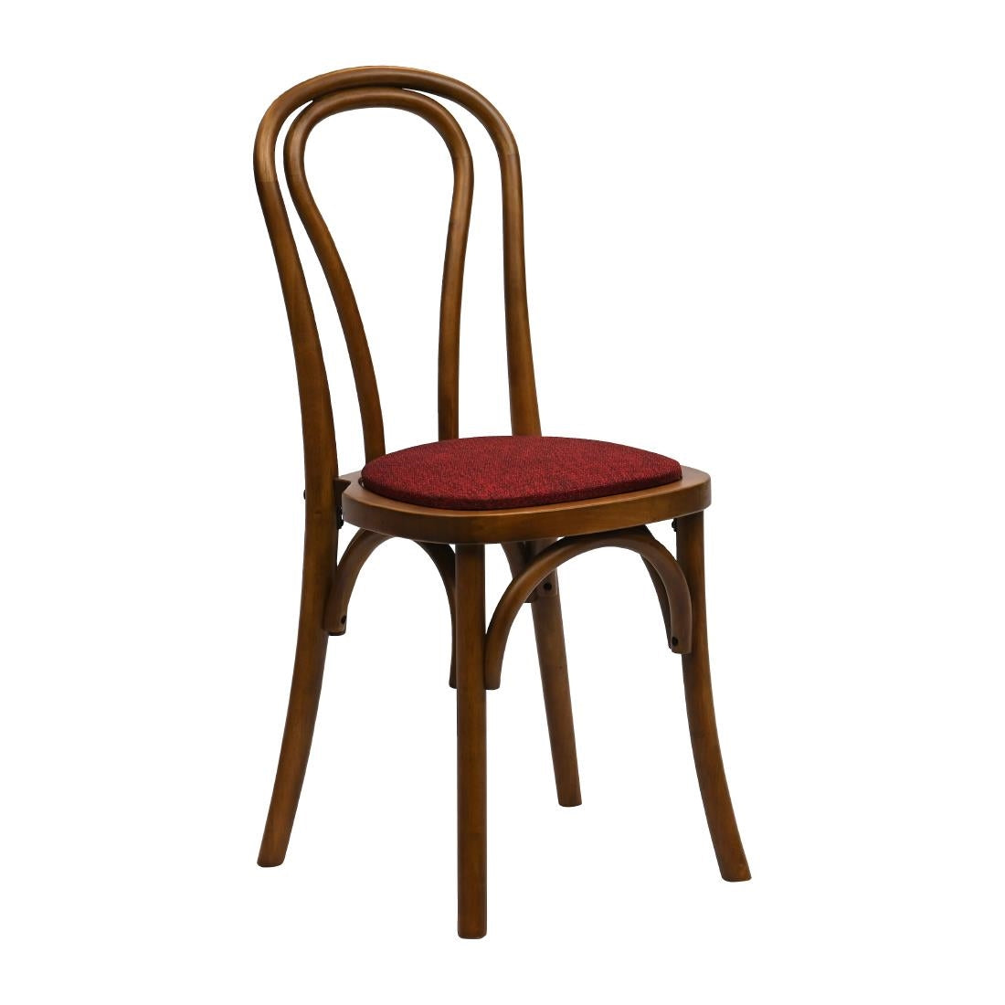 Hoop Back Dining Chairs in Weathered Oak with Shetland Scarlett Seat (2 Pack)