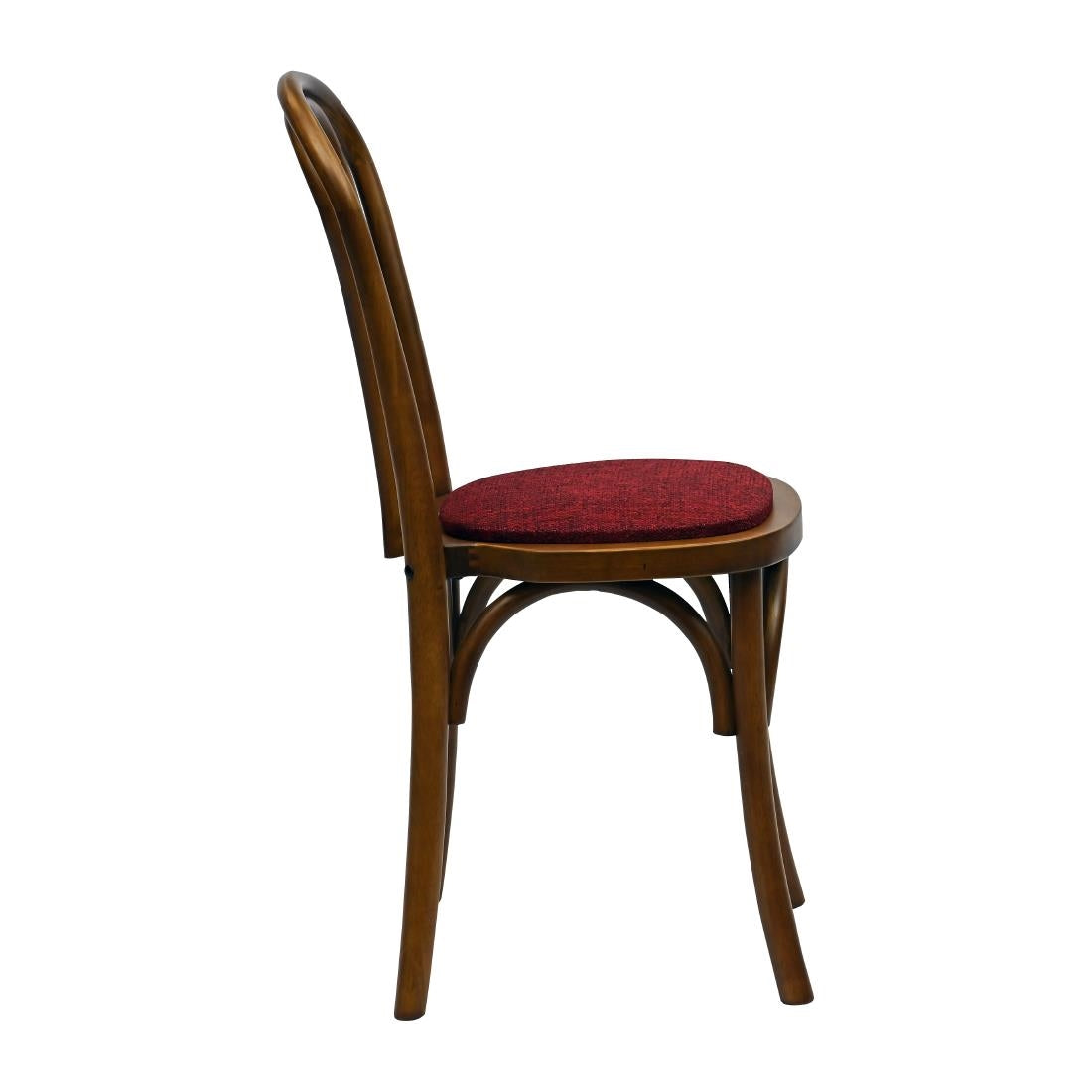 Hoop Back Dining Chairs in Weathered Oak with Shetland Scarlett Seat (2 Pack)