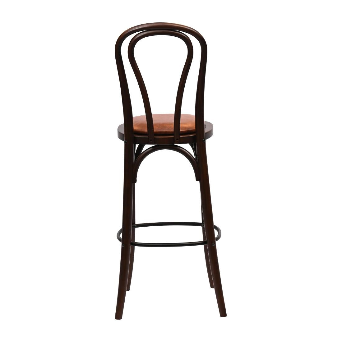 Hoop Back Bar Chair in Dark Walnut with Bison Tan Seat