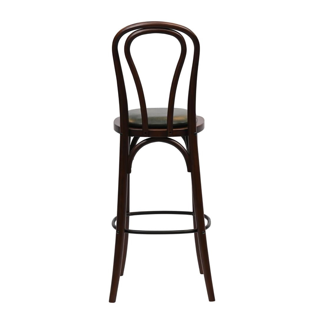 Hoop Back Bar Chair in Dark Walnut with Bison Cedar Seat