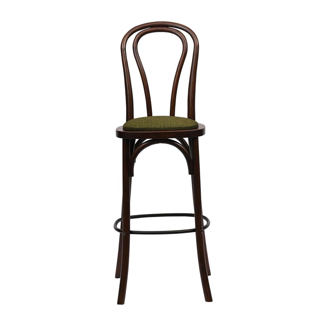Hoop Back Bar Chair in Dark Walnut with Shetland Forest Seat