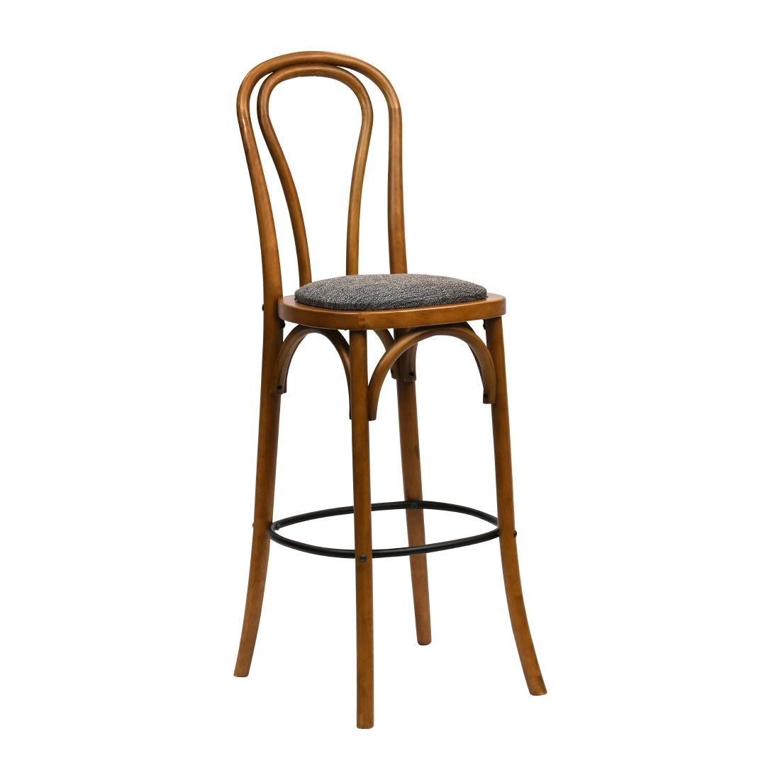 Hoop Back Bar Chair in Weathered Oak with Shetland Smoke Seat