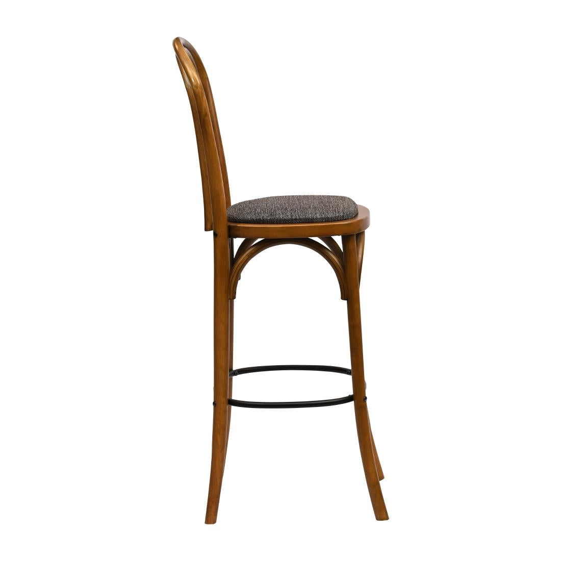 Hoop Back Bar Chair in Weathered Oak with Shetland Smoke Seat