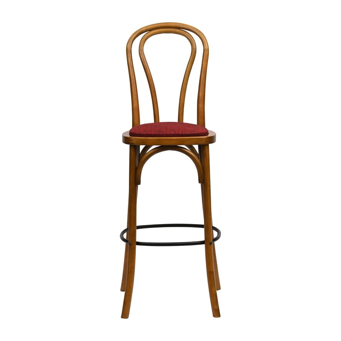 Hoop Back Bar Chair in Weathered Oak with Shetland Scarlett Seat
