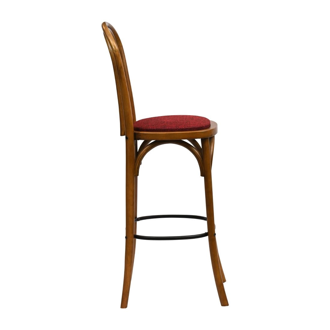 Hoop Back Bar Chair in Weathered Oak with Shetland Scarlett Seat