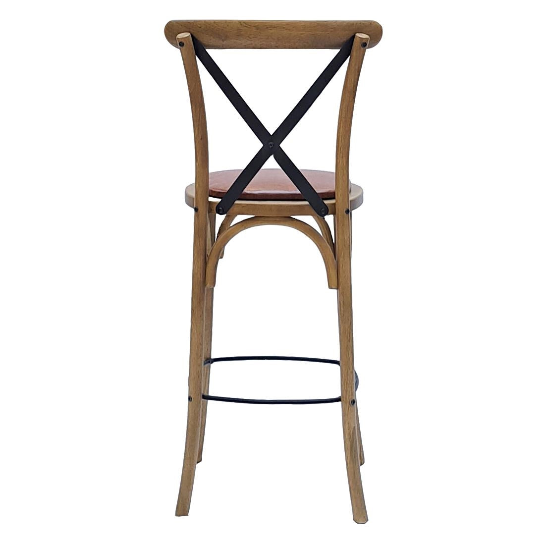 Bristol Bar Chair in Weathered Oak with Bison Tan Seat